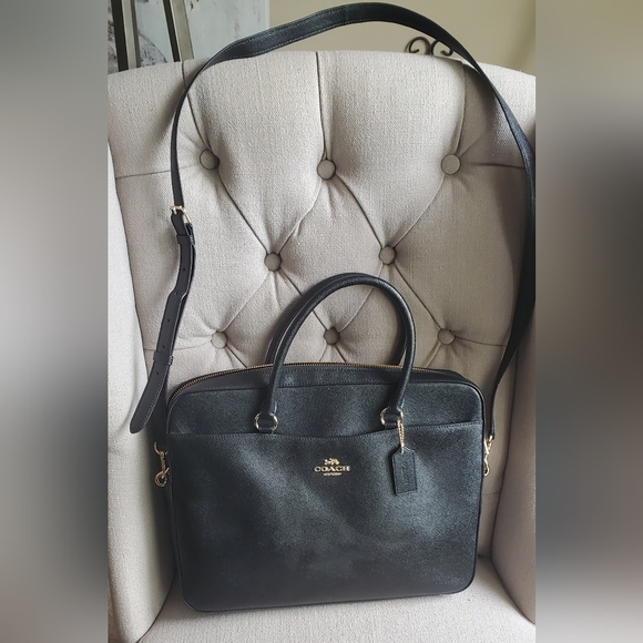 COACH CROSSGRAIN LAPTOP BAG - Picture 2 of 16